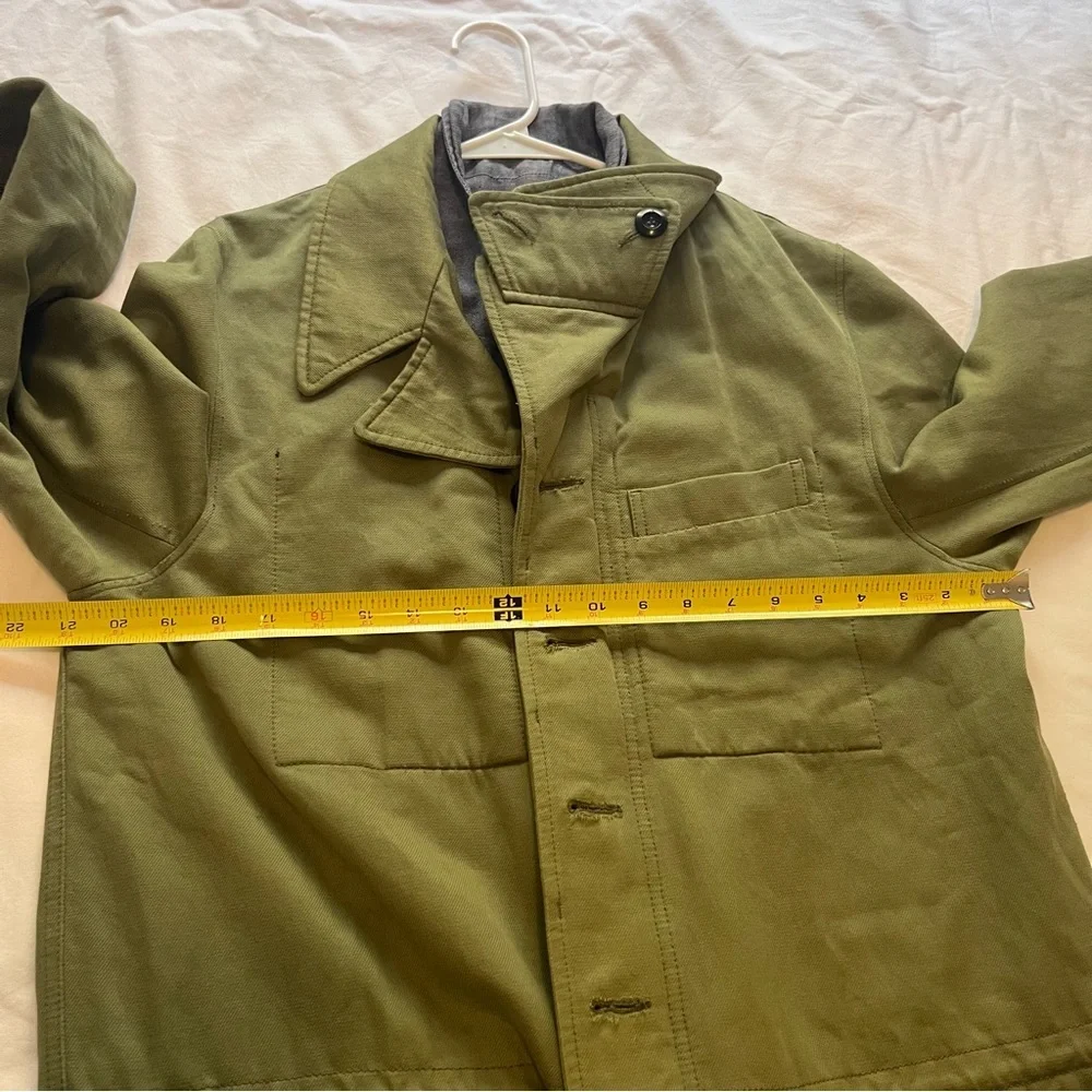 Golden Goose Deluxe Brand Men’s Olive Utility Chore Jacket Made in Italy Medium